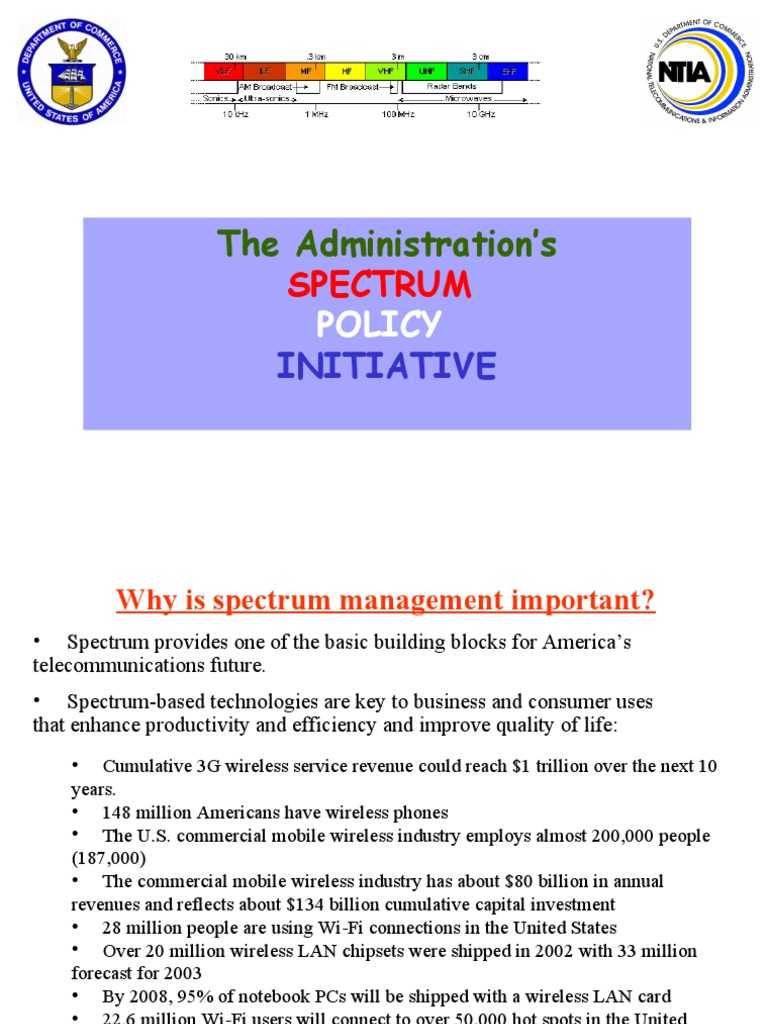 The Administration's: Spectrum | PDF | National Telecommunications And ...
