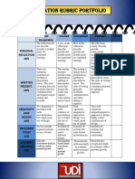 Evaluation Rubric Portfolio: Criteria Not Acceptable Limited Competent Excellent Total