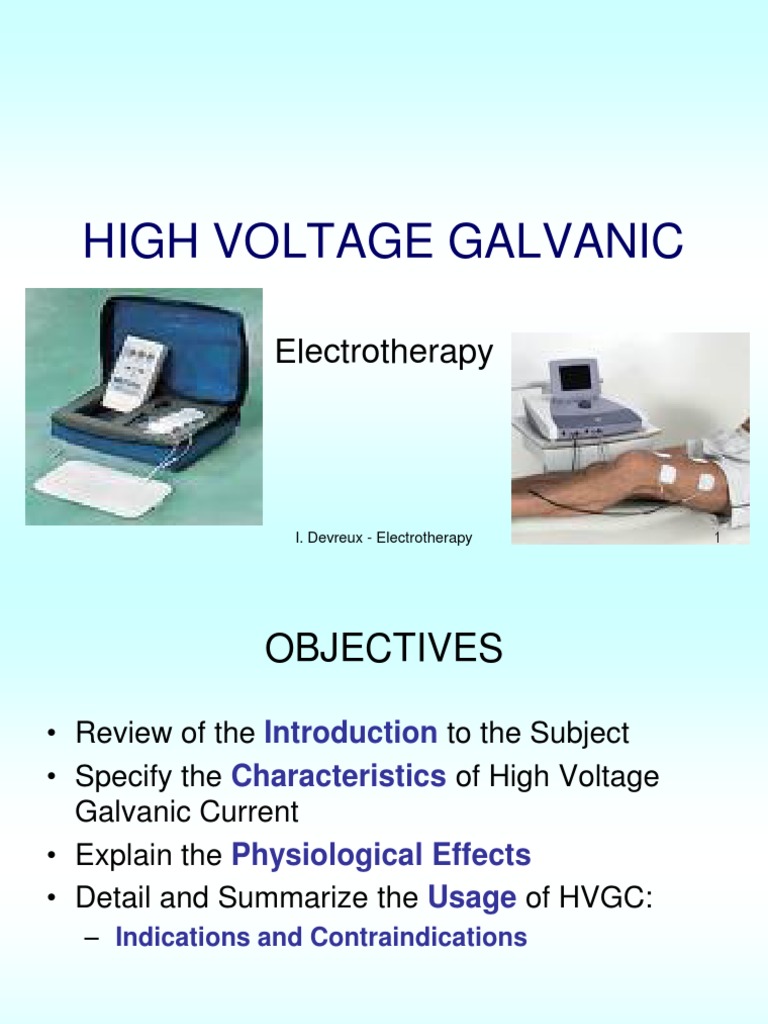 High Voltage Galvanic Current in Therapy | PDF | Pain | Clinical Medicine