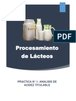 Lab. Practica -1- Procesamiento de Lacteos