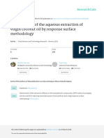 Optimization of The Extraction of Coconut