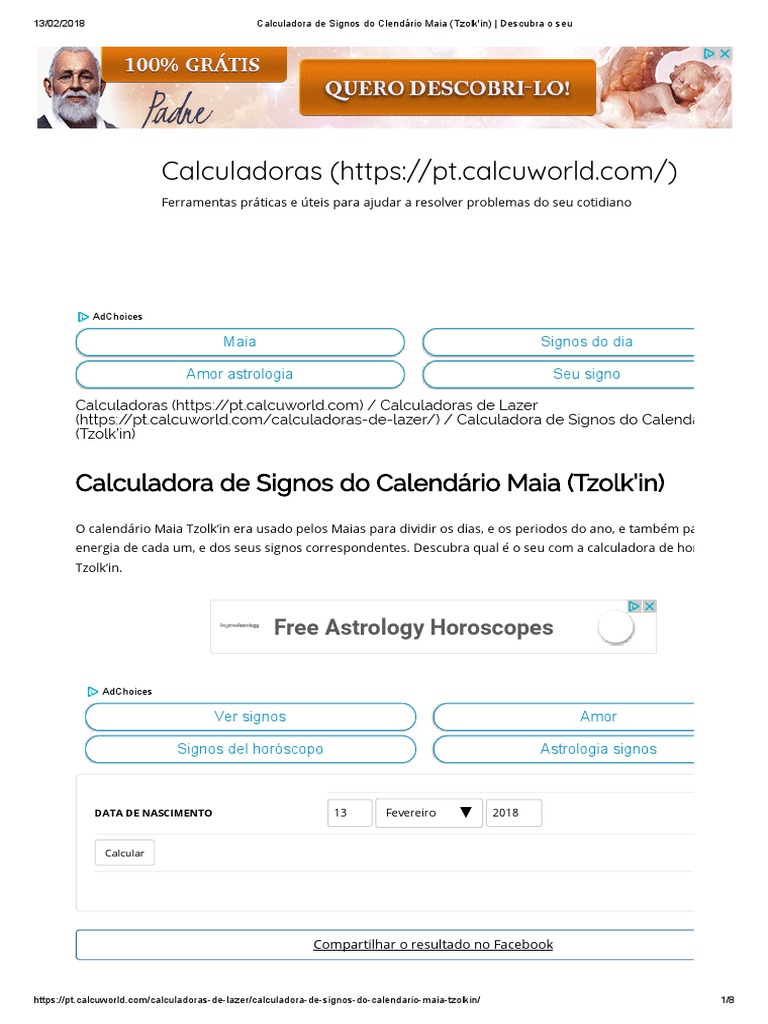 Calculadora de Signos Do Clendário Maia (Tzolk'in) - Descubra o Seu ...