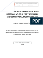 Plan de Trabajo Linea 33kv