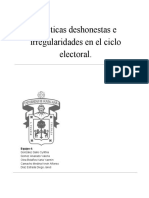 Prácticas Deshonestas e Irregularidades en El Ciclo Electoral