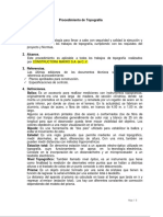 Procedimiento de Topografía: Levantamientos, Trazos y Nivelaciones