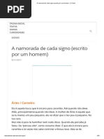 A Namorada de Cada Signo (Escrito Por Um Homem) - Já Foste