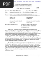 Esplanade v Disney Order