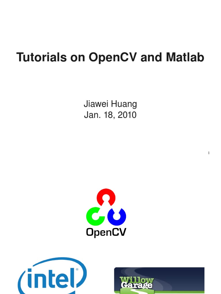 OpenCV and Matlab Image Processing Guide | PDF | Matlab | Matrix ...