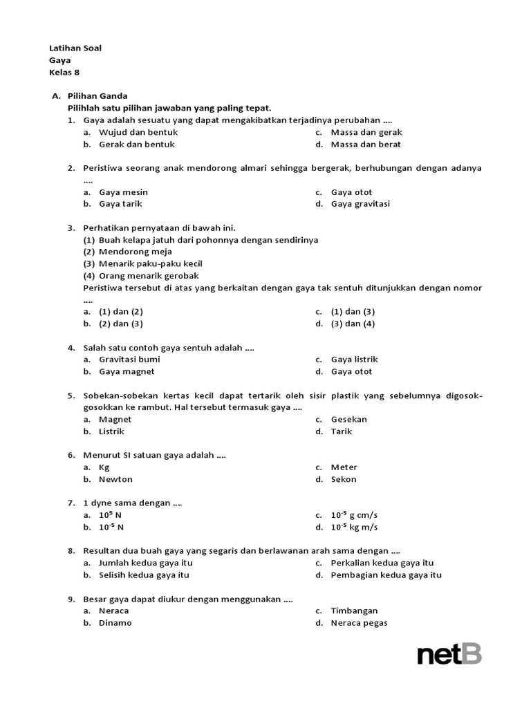 Soal Gaya Bahasa Kelas 9