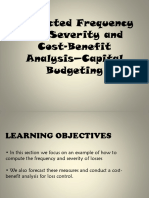 Projected Frequency and Severity and Cost-Benefit Analysis-Capital Budgeting