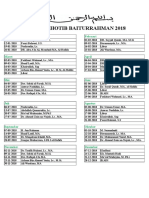 Jadwal Khotib Baiturrahman 2018