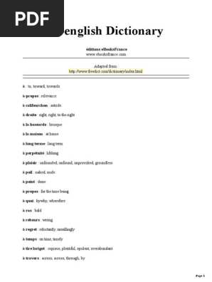 Unknownfrench English Dictionnaire La Nature
