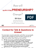 How Will: Entrepreneurship?