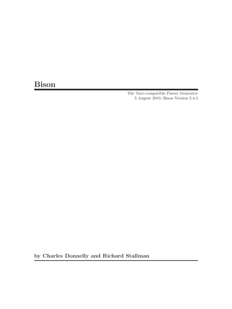 Bison | PDF | Free Software | Source Code