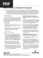 Actuators Selection Procedures (Bettis)