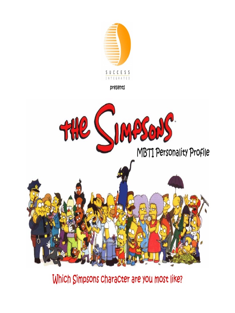 Simpsons Personality Types PDF | PDF | Stereotypes | Television Series ...