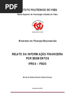 Relato Da Informação Financeira Por Segmento
