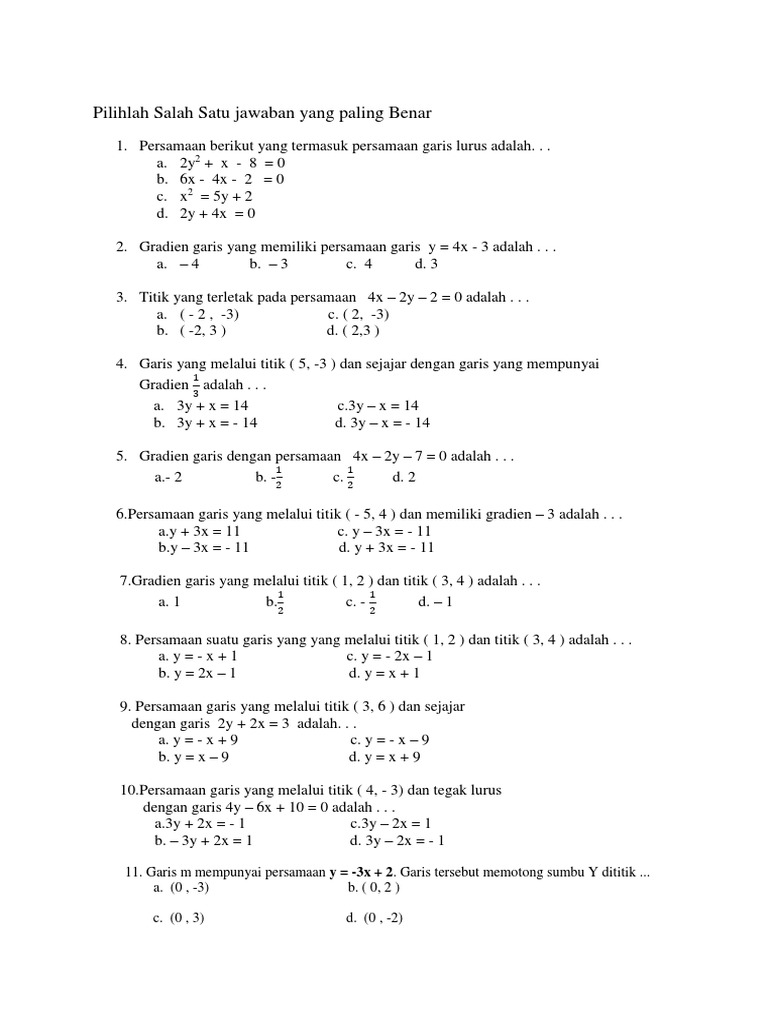 Ulangan Harian Pers Garis