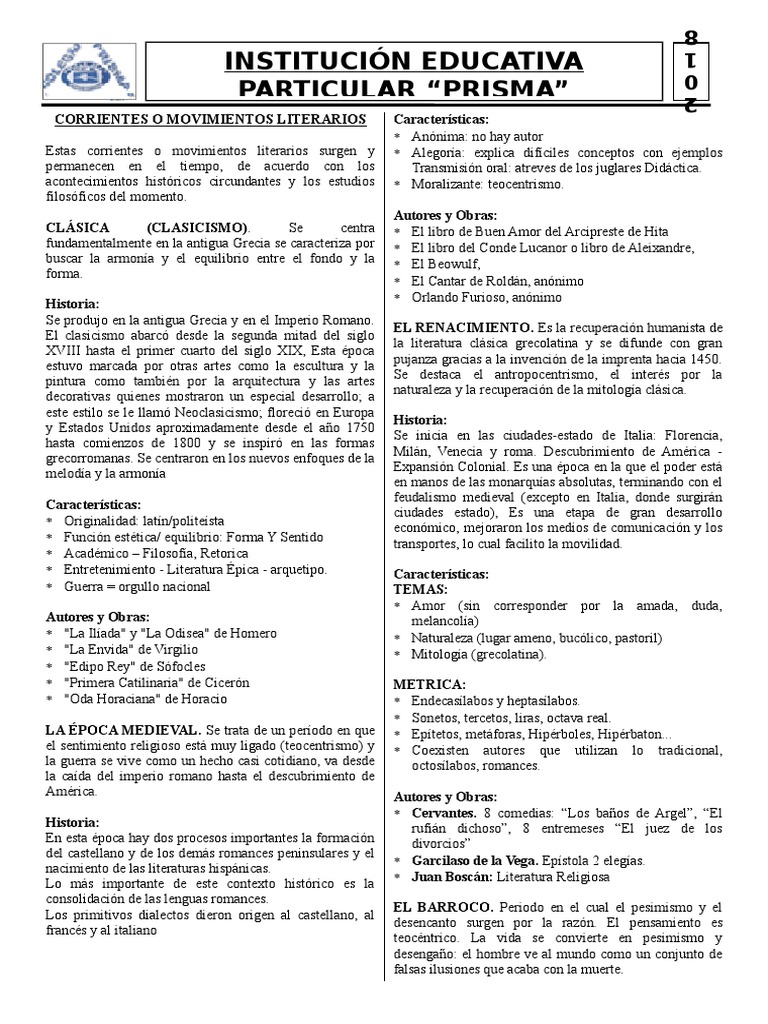 Corrientes Literarias