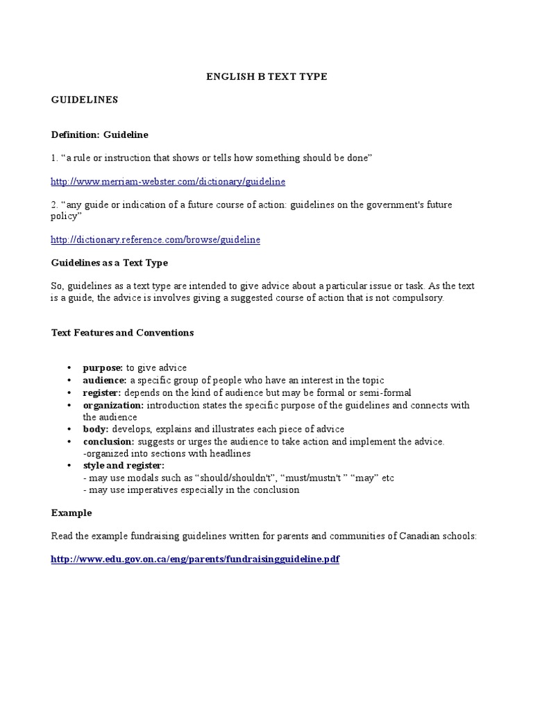 IB English B Guidelines Overview | PDF