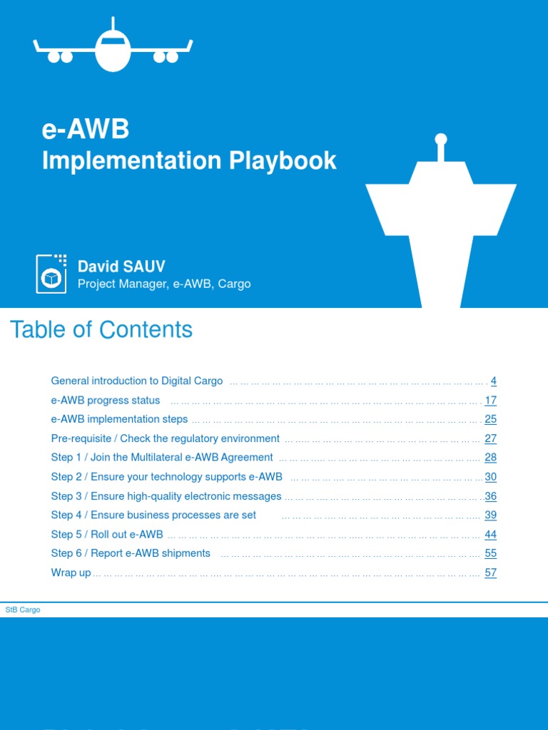 e-AWB Implementation Playbook | PDF | Cargo | Freight Transport