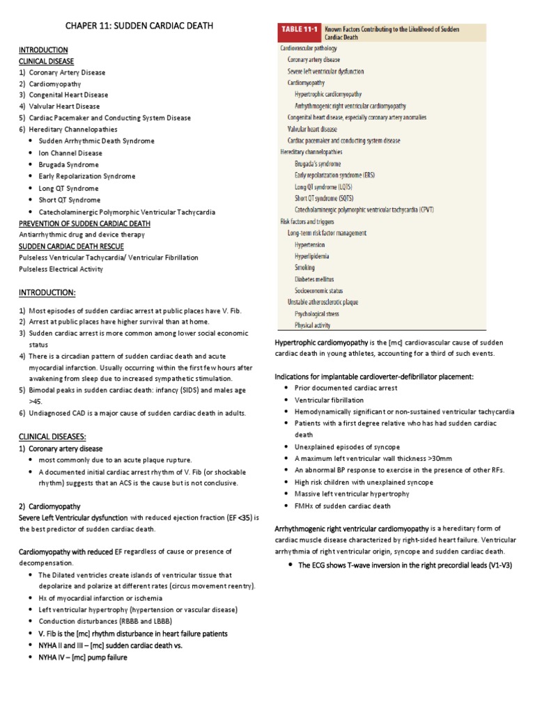 Sudden Cardiac Death Overview | PDF | Cardiac Arrest | Heart
