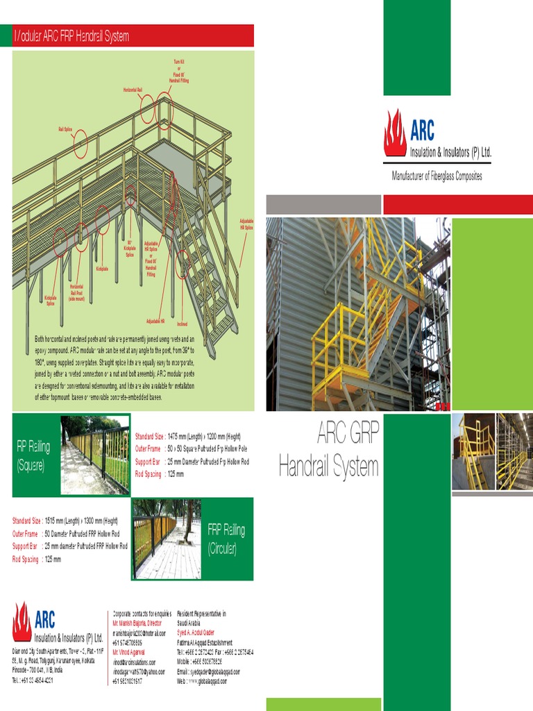 Arc FRP Hand Rail | PDF | Fiberglass | Fibre Reinforced Plastic