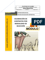 Celebración de Contratos Por Modalidad de Selección PDF