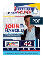 42 Razones para Votar Por John Harold Suarez
