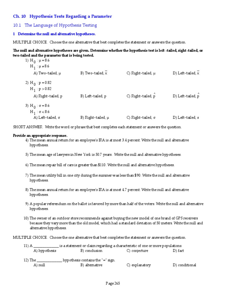 Hypothesis Testing Fundamentals | PDF | Statistical Significance ...