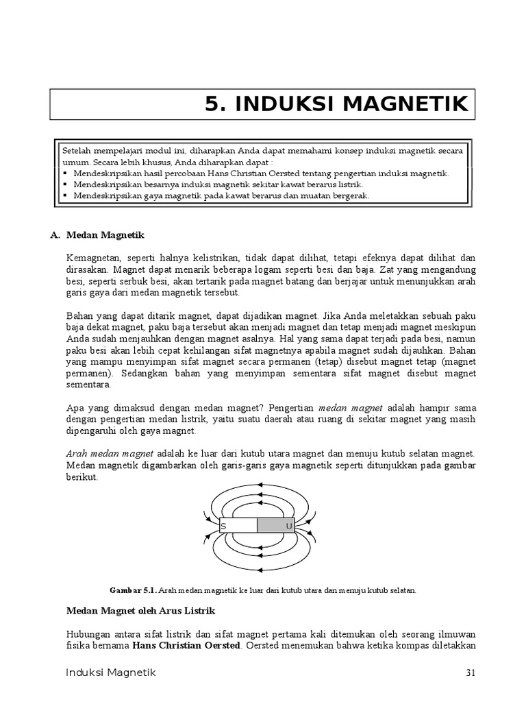 Daerah Di Sekitar Magnet Yang Masih Dipengaruhi Oleh Gaya Tarik Magnet