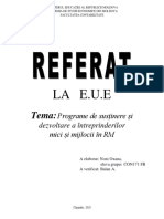 Programe de Susținere Și Dezvoltare A Întreprinderilor Mici Și Mijlocii În RM