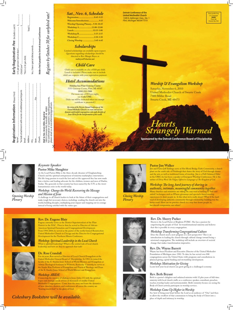 2010 Hearts Strangely Warmed Flyer | PDF | United Methodist Church ...