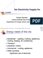 Sustainable Electricity Supply For Cities