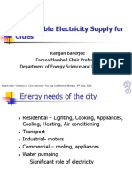 Sustainable Electricity Supply for Cities