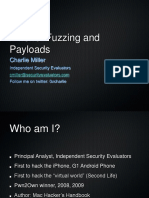 Iphone: Fuzzing and Payloads: Charlie Miller