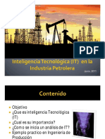 UNELLEZ - Ing Sharon Escalante - Inteligencia Tecnológica en La Industria Petrolera