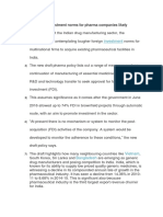 Foreign Investment Norms For Pharma