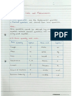 Units and Measurements