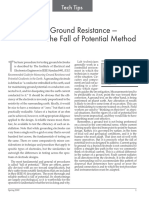 Measuring Ground Resistance - Tha Fall of Potential PDF