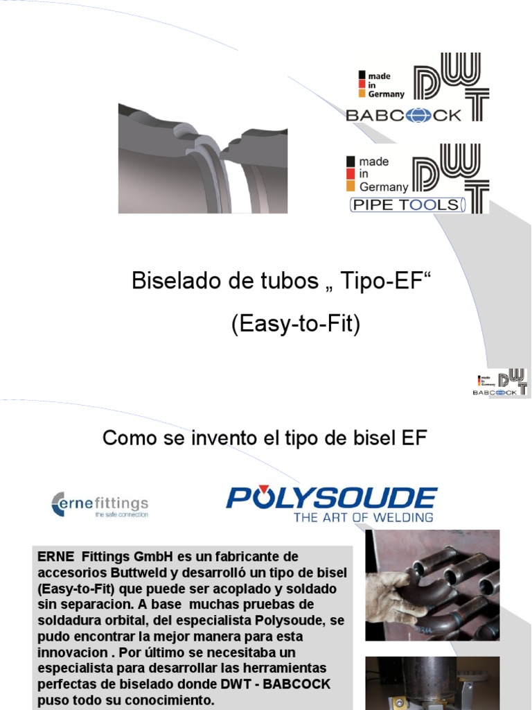 Innovador Biselado EF para Tuberías | PDF | Soldadura | Construcción