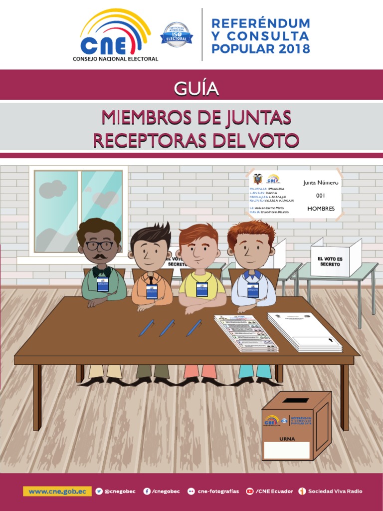 Guía para Miembros de Juntas Receptoras | PDF | Votación | Elecciones
