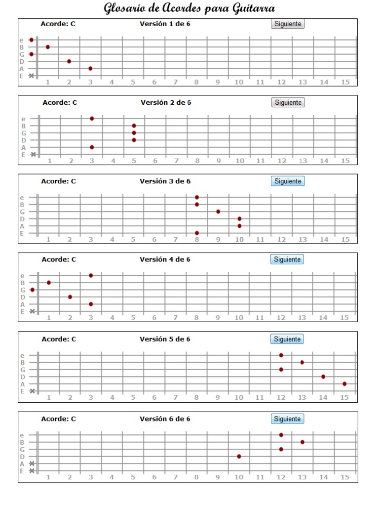 Glosario De Acordes Para Guitarra Pdf