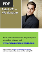 Download Tabel KPI HR Manager - KPI Manajer SDM by Yodhia Antariksa SN37153846 doc pdf