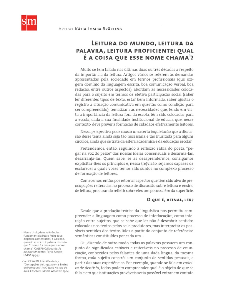 Da Escola Para O Mundo: Língua Portuguesa (3° Ano