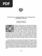 Anthony Stanton, Octavio Paz, Alfonso Reyes y El Análisis
