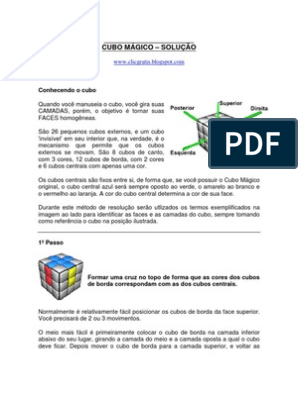 Como resolver um cubo mágico - 12 passos