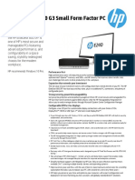 HP Elitedesk 800 G3 Small Form Factor PC: Datasheet