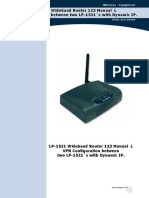 LP-1521 Wideband Router 123 Manual L VPN Configuration Between Two LP-1521's With Dynamic IP