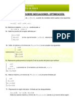 M2CS - 4 Ecuaciones e inecuaciones -  EJERCICIOS INECUACIONES. Problemas de optimización